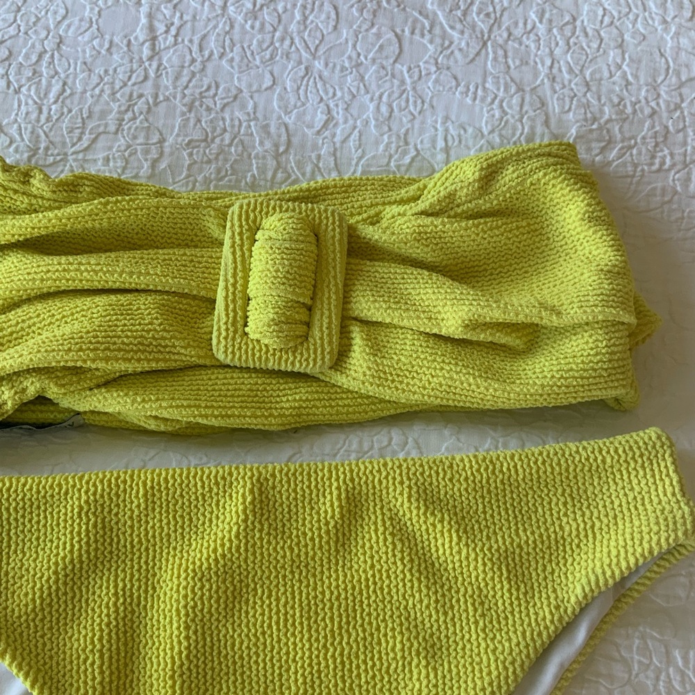 Solid & Striped Yellow Bikini Set - image 7